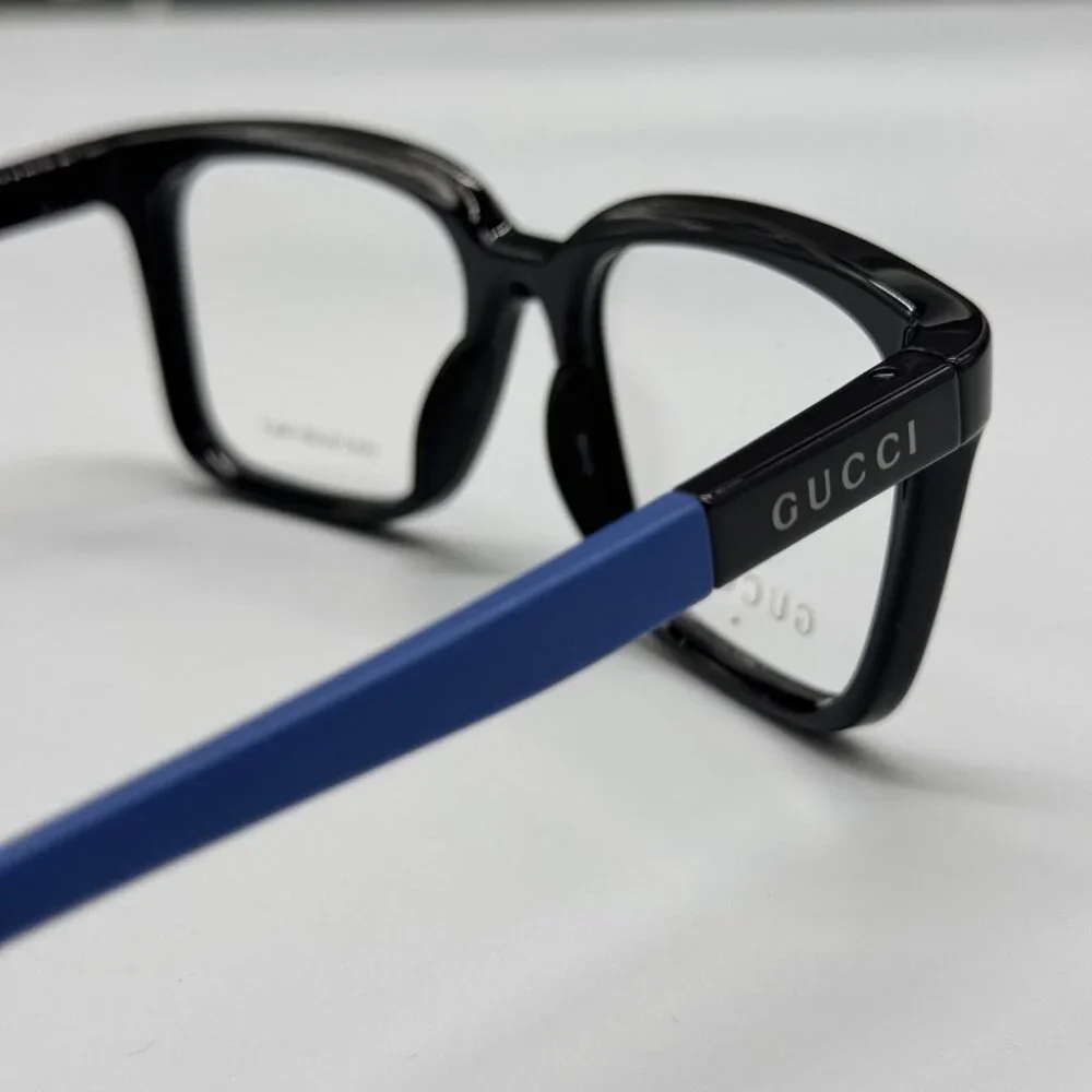 NEW GG1738O 004 GUCCI EYEGLASSES BLACK/BLUE MEN EYEWEAR GUCCI